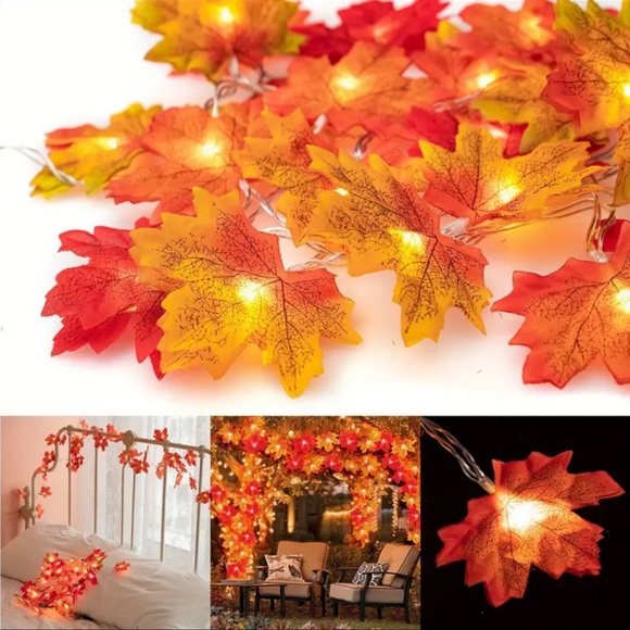 Maple Leaf LED String Lights, NEW, Festive, Autumn, Fall Decor - Picture 14 of 14